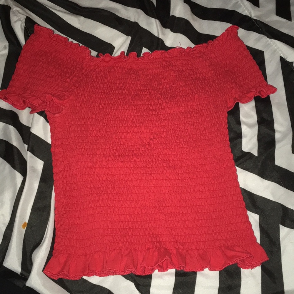 Off the shoulder crop top